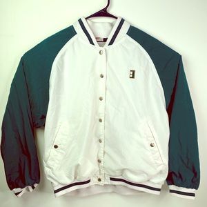 Vintage Nike White Green Windbreaker Jacket Size L